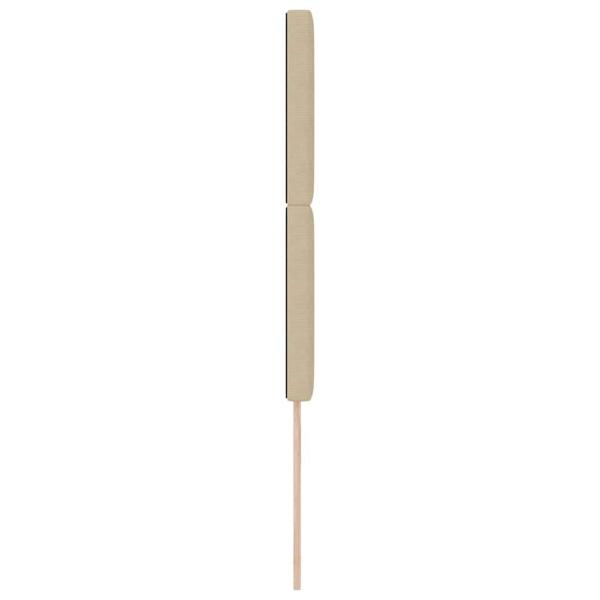 LED Kopfteil mit LED-Lichtleisten Grau-Grün 90 cm Polyester