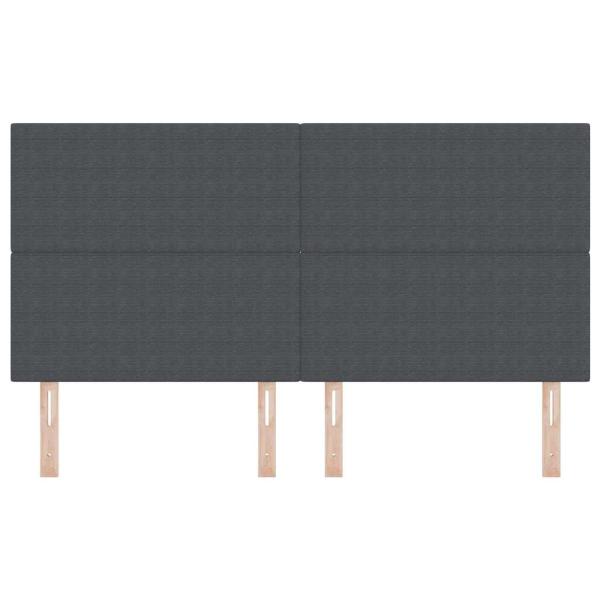 LED Kopfteil mit LED-Lichtleisten Dunkelgrau 180 cm Polyester