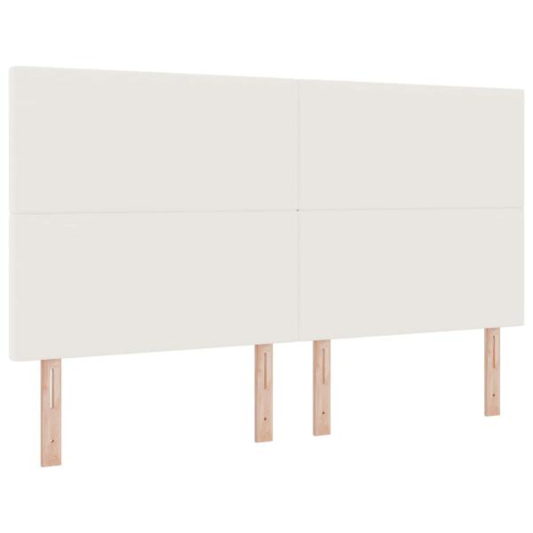 LED Kopfteil mit LED-Lichtleisten Creme 180 cm Polyester