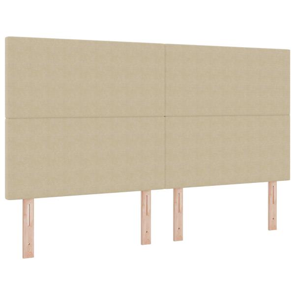 LED Kopfteil mit LED-Lichtleisten Grau-Grün 180 cm Polyester