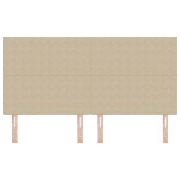 LED Kopfteil mit LED-Lichtleisten Grau-Grün 180 cm Polyester