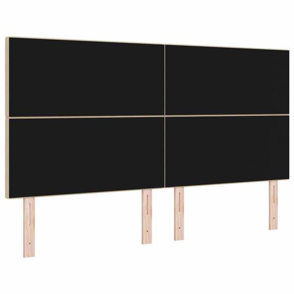 LED Kopfteil mit LED-Lichtleisten Grau-Grün 180 cm Polyester