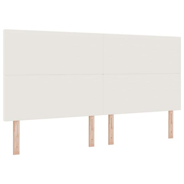 LED Kopfteil mit LED-Lichtleisten Creme 200 cm Polyester