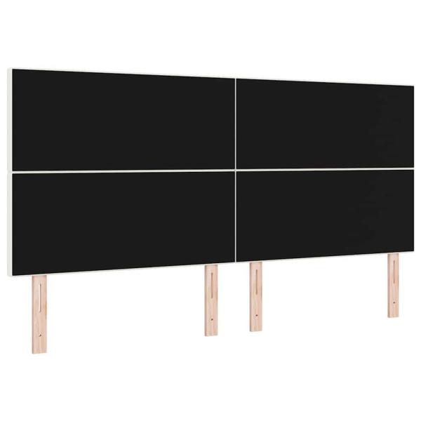 LED Kopfteil mit LED-Lichtleisten Creme 200 cm Polyester