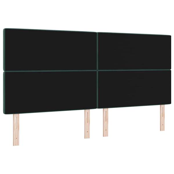 LED Kopfteil mit LED-Lichtleisten Dunkelgrün 200 cm Polyester