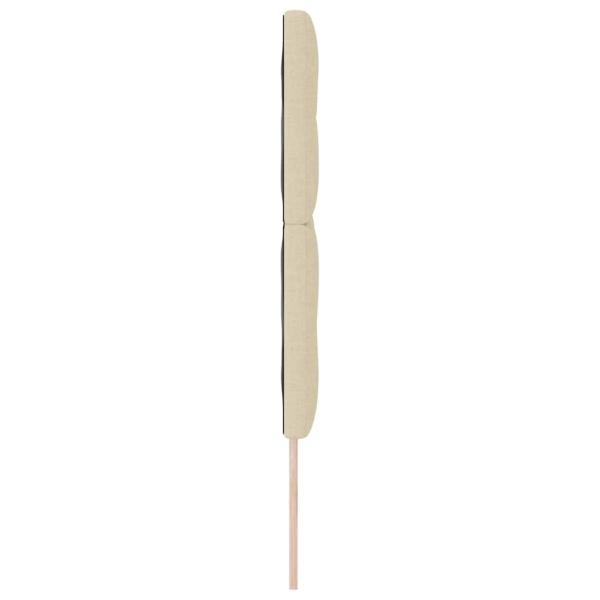 LED Kopfteil mit LED-Lichtleisten Creme 160 cm Polyester