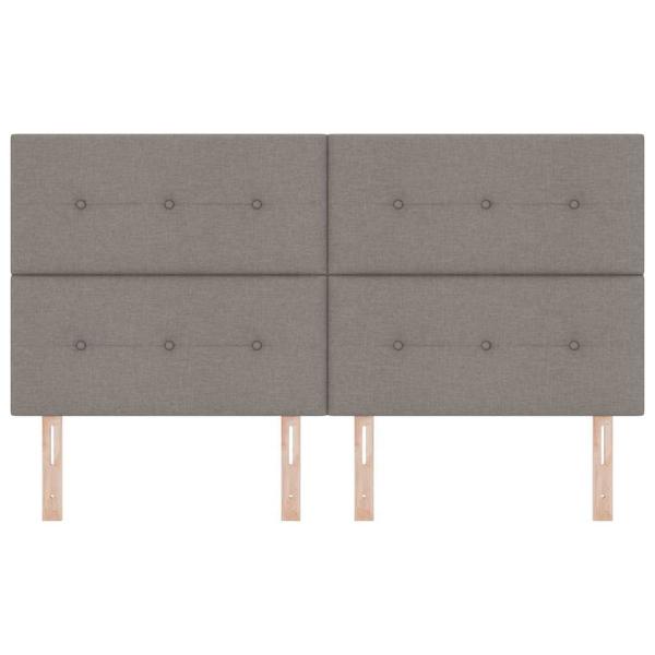 LED Kopfteil mit LED-Lichtleisten Taupe 180 cm Polyester