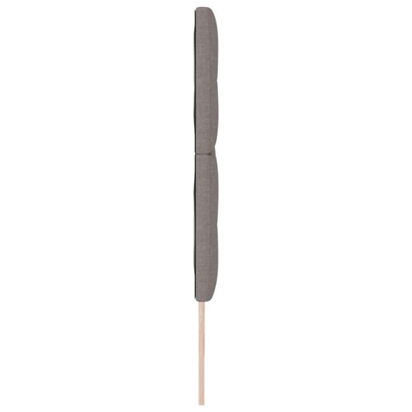 LED Kopfteil mit LED-Lichtleisten Taupe 180 cm Polyester