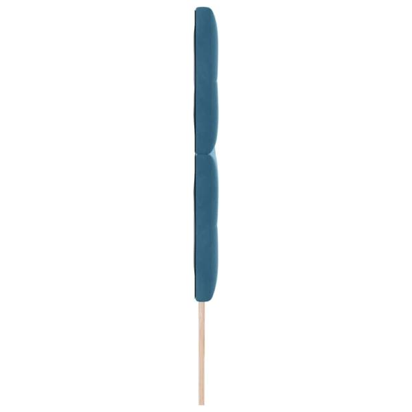 LED Kopfteil mit LED-Lichtleisten Blau 180 cm Samt