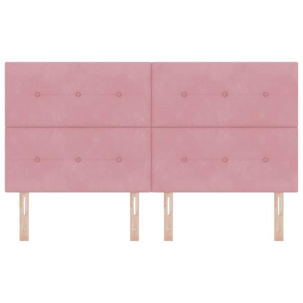 LED Kopfteil mit LED-Lichtleisten Rosa 180 cm Polyester