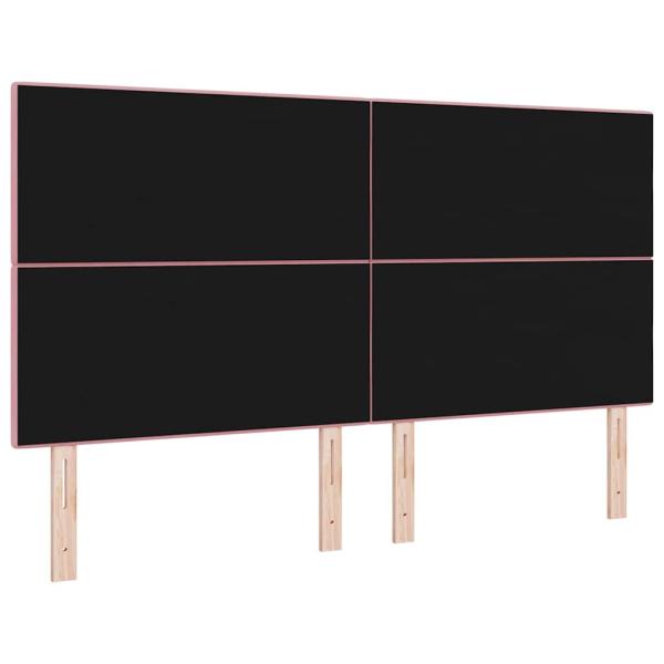 LED Kopfteil mit LED-Lichtleisten Rosa 180 cm Polyester