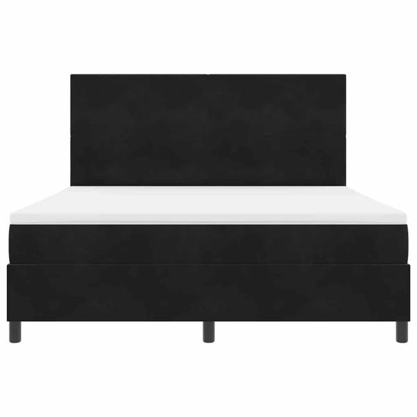 Boxspringbett mit Matratze Schwarz 180 x 200 cm Stoff
