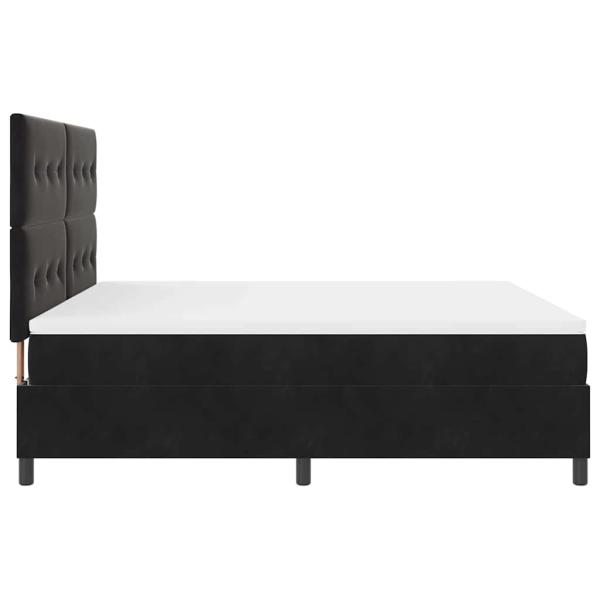Boxspringbett mit Matratze Schwarz 180 x 200 cm Stoff