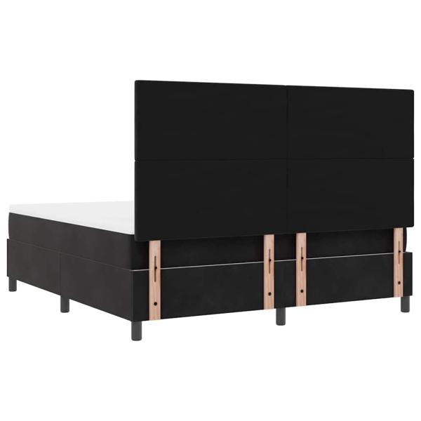 Boxspringbett mit Matratze Schwarz 180 x 200 cm Stoff