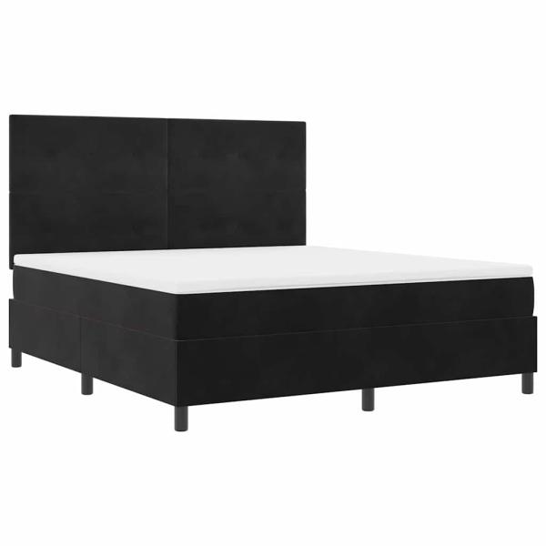 Boxspringbett mit Matratze Schwarz 180 x 200 cm Stoff