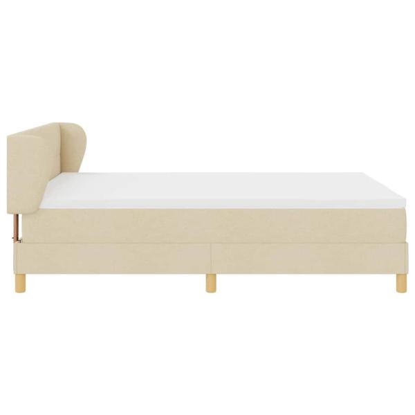 Boxspringbett mit Matratze Creme 160 x 200 cm Stoff