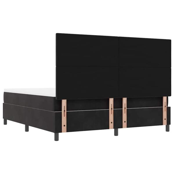 Boxspringbett mit Matratze Schwarz 180 x 200 cm Samt
