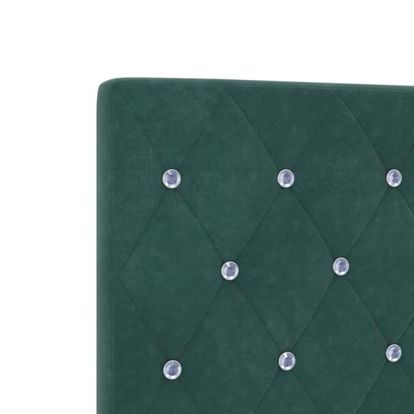 Boxspringbett mit Kopfteil Dunkelgrün 200 x 200 cm Samt
