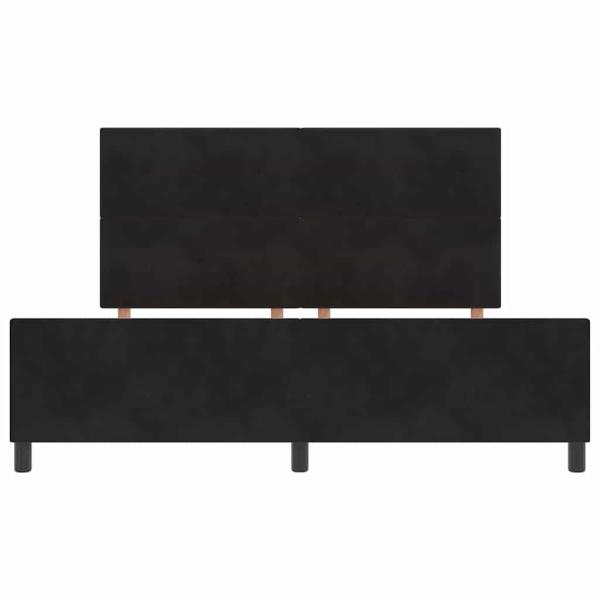 Boxspringbett mit Kopfteil Schwarz 180 x 200 cm Samt