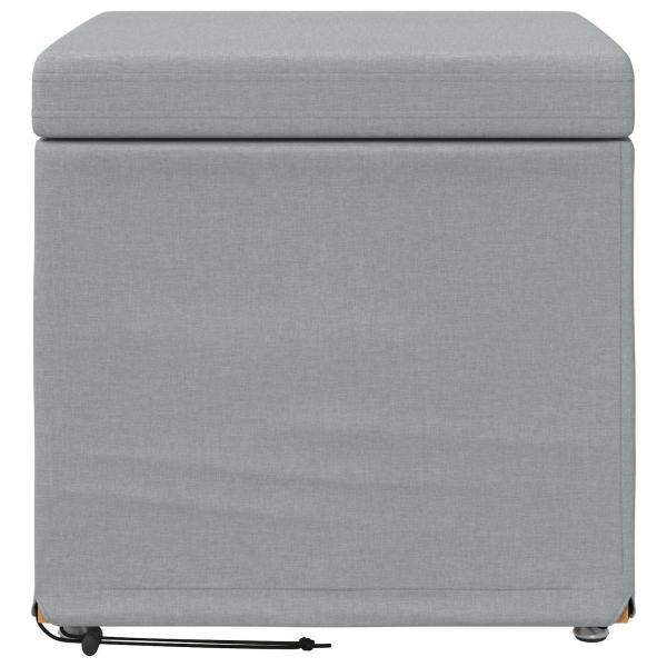 Hocker Hellgrau 41 x 41 x 40 cm Stoff und Pressholz