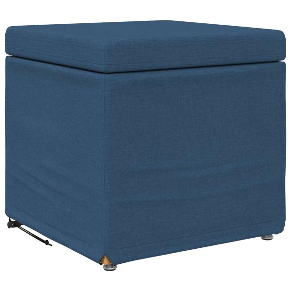 Hocker Blau 41 x 41 x 40 cm Stoff und Pressholz