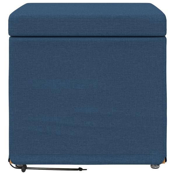 Hocker Blau 41 x 41 x 40 cm Stoff und Pressholz