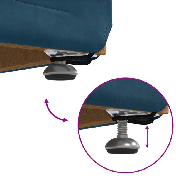 Hocker Blau 41 x 41 x 40 cm Samt und Engineering Holz