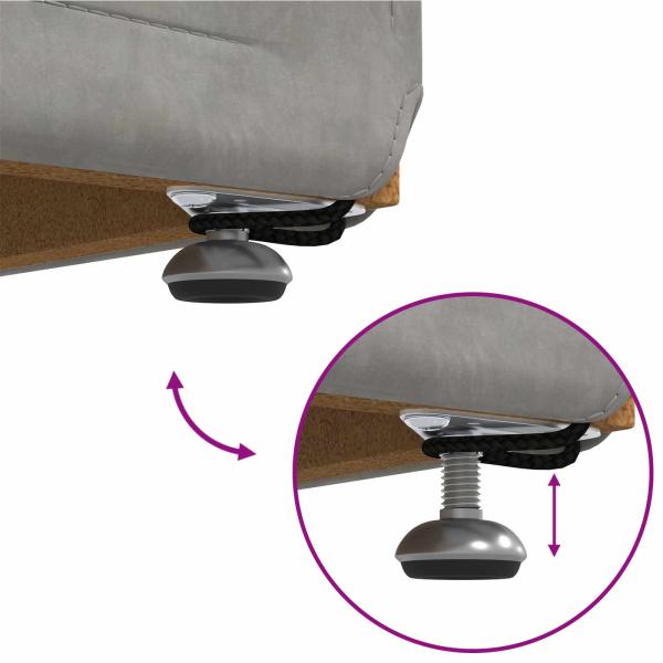 Hocker Hellgrau 41 x 41 x 40 cm Samt und Engineering Holz