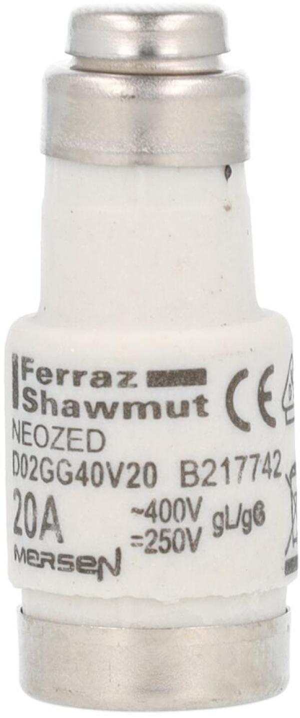 Mersen D02GG40V20 Sicherungseinsatz gG D02 NEOZED, E18, 20A, blau (B217742)