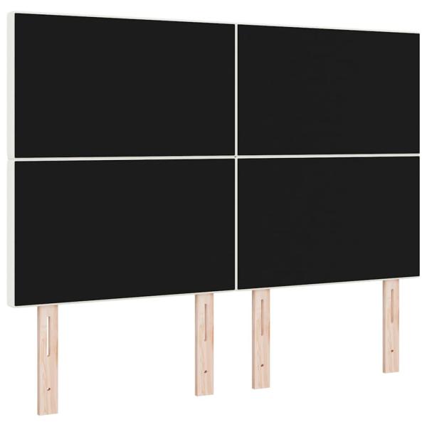 Kopfteil mit Kopfteil Creme 160 cm Kunstleder