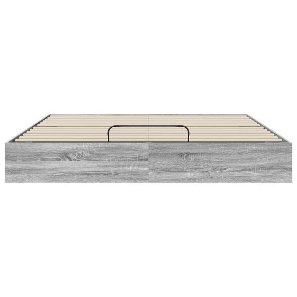 Ottoman Bettgestell Sonoma-Grau 203 x 160 x 25 cm Holzwerkstoff
