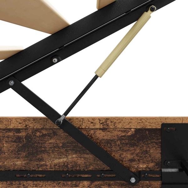 Ottoman Bettgestell Altholz 193 x 120 x 25 cm Holzwerkstoff