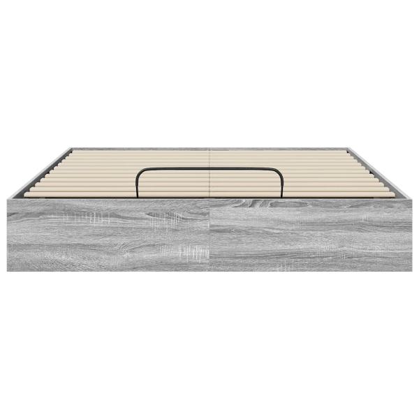 Ottoman Bettgestell Sonoma-Grau 203 x 150 x 25 cm Holzwerkstoff
