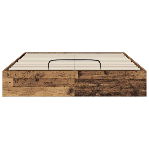 Ottoman Bettgestell Altholz 203 x 150 x 25 cm Holzwerkstoff