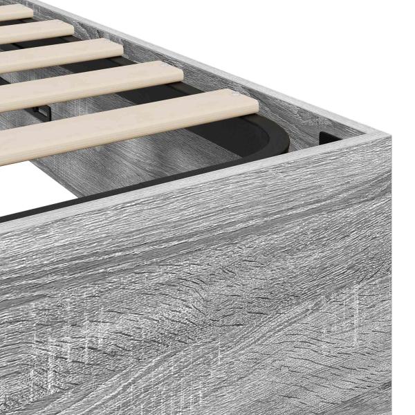 Ottoman Bettgestell Graues Sonoma 193 x 120 x 25 cm Spanplatte