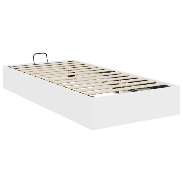 Ottoman Bettgestell Weiß 193 x 120 x 25 cm Spanplatte