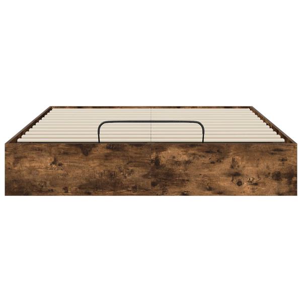 ARDEBO.de - Ottoman Bettgestell Geräucherte Eiche 193 x 120 x 25 cm