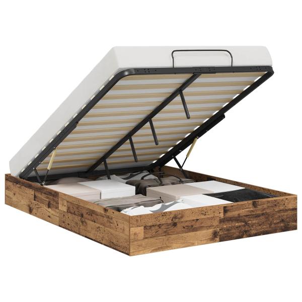 ARDEBO.de - Ottoman Bettgestell Altholz 193 x 120 x 25 cm Spanplatte