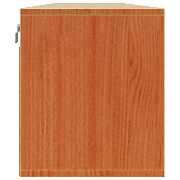 Wandschrank Wandhalterung 2 Stk. Wachsbraun 80 x 30 x 35 cm