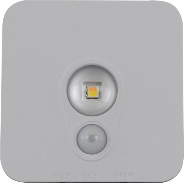 ARDEBO.de REV LED Akku Licht mit Bewegungsmelder, Li-ion-Akku 3,7 V / 500 mAh, 50lm, grau (2013100800)