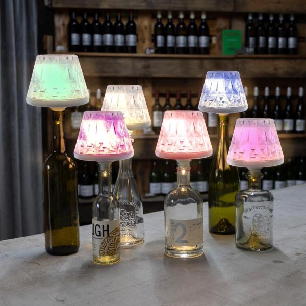 REV LED Akku Flaschenleuchte Lamprusco CRISTAL RGBW, IP54, weiß (2021001760)