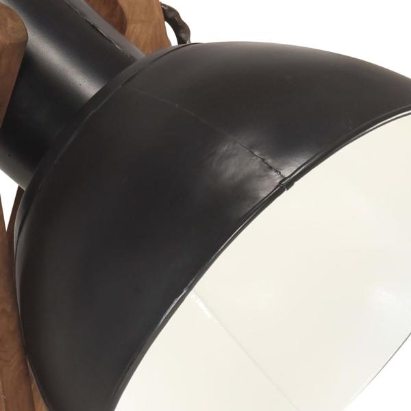 Stehlampe Schwarz Mango Massivholz E27