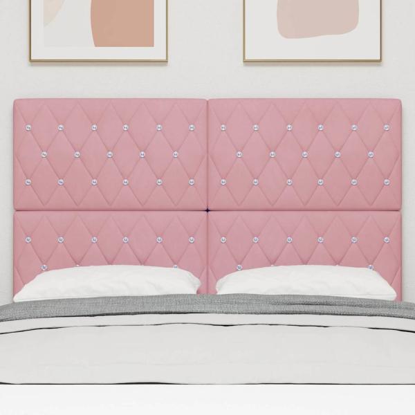 Kopfteil mit Kopfteil Rosa 144 cm Kunstleder