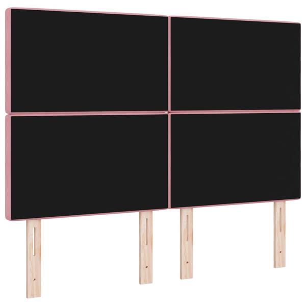 Kopfteil mit Kopfteil Rosa 144 cm Kunstleder