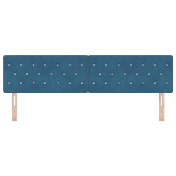 LED Kopfteil mit LED-Lichtleisten Dunkelblau 180 cm Polyester