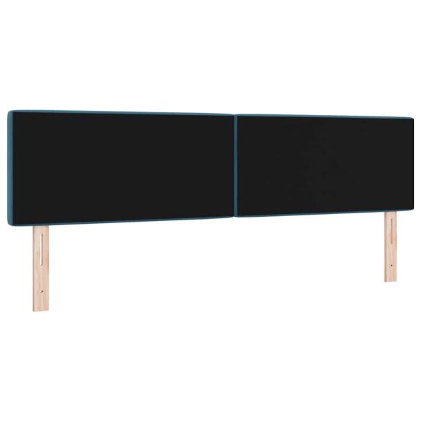 LED Kopfteil mit LED-Lichtleisten Dunkelblau 180 cm Polyester