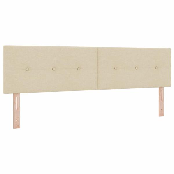 LED Kopfteil mit LED-Lichtleisten Creme 180 cm Polyester
