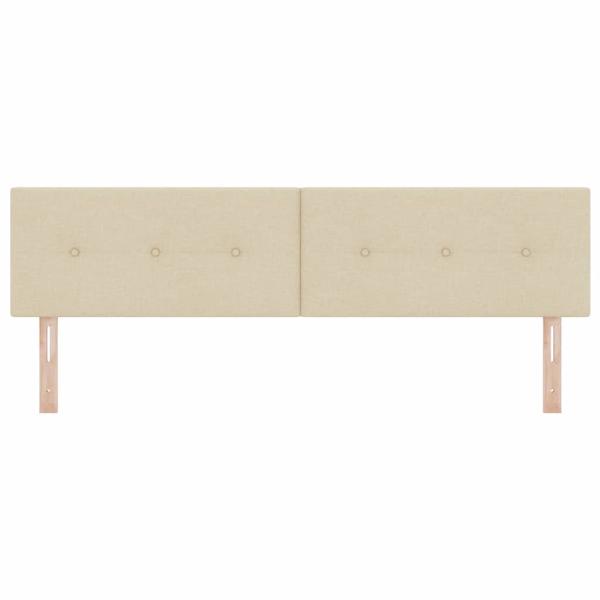 LED Kopfteil mit LED-Lichtleisten Creme 180 cm Polyester