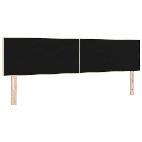 LED Kopfteil mit LED-Lichtleisten Creme 180 cm Stoff