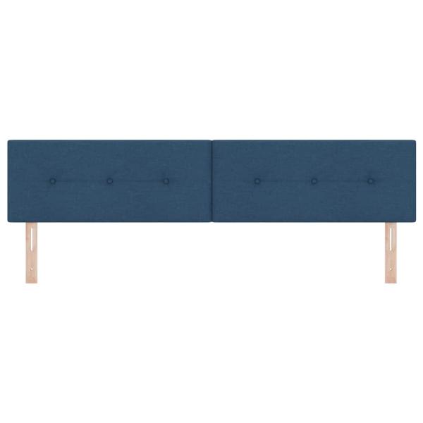 LED Kopfteil mit LED-Lichtleisten Blau 200 cm Polyester